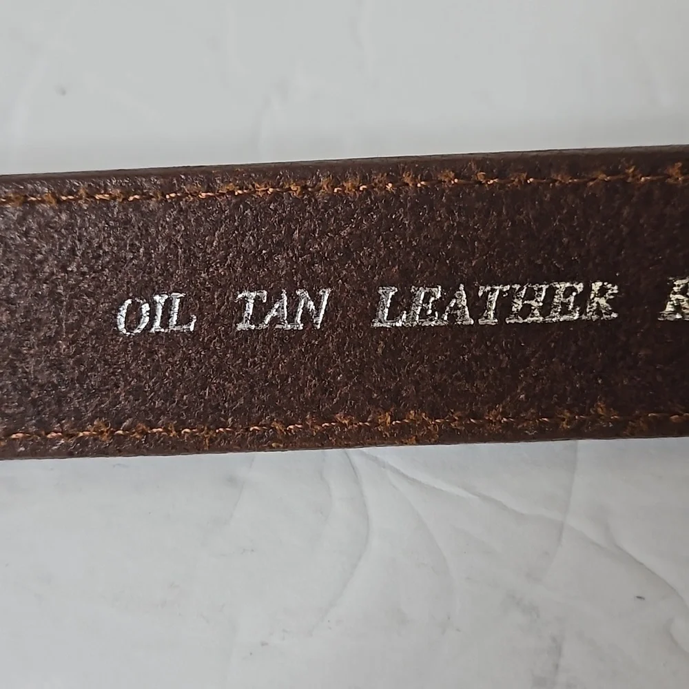 Oil Leather  Belt sz M Tan Pre-owned
